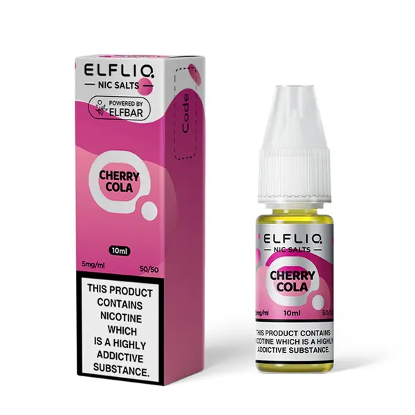  Cherry Cola Nic Salt E-Liquid by Elf Bar Elfliq Salts 10ml 